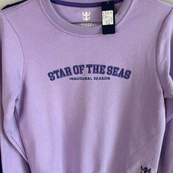 Royal Carribean Womens Stars Of The Seas Set of 2 Sweater Purple Blue Size Small - Picture 10 of 12